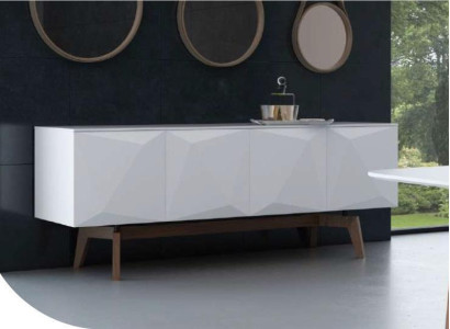 White sideboard with storage space Dining room furniture Luxury wooden furniture Modern